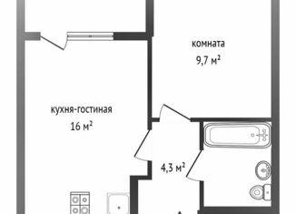 Продажа однокомнатной квартиры, 34.2 м2, Екатеринбург, улица Рябинина, 49А