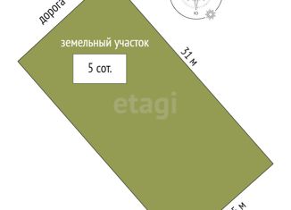 Земельный участок на продажу, 4.9 сот., СНТ Сад, Садовая улица