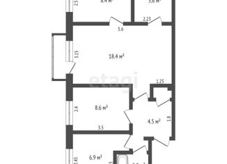 Продам трехкомнатную квартиру, 56 м2, Омская область, 33-я Северная улица, 30Б