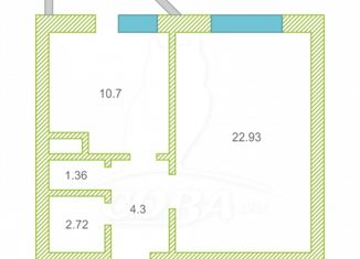 Продажа однокомнатной квартиры, 41.9 м2, Тюмень, Обдорская улица, 5к1