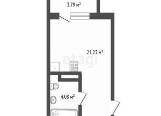 Продажа квартиры студии, 27.21 м2, деревня Патрушева, ЖК Никольский