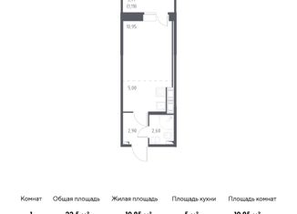 Продажа квартиры студии, 22.5 м2, Колпино, жилой комплекс Новое Колпино, к32