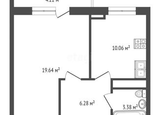 Продается 1-ком. квартира, 39.3 м2, Краснодар, улица Гидростроителей, 59, ЖК Восход