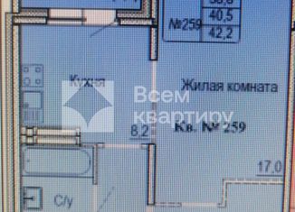 Продам 1-ком. квартиру, 38.8 м2, Новосибирск, метро Студенческая, улица Сибиряков-Гвардейцев, 53/10