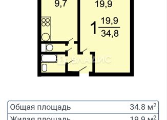 Продается 1-ком. квартира, 34.8 м2, Москва, Путевой проезд, 42, станция Бескудниково