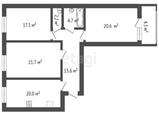 Продается 3-комнатная квартира, 98.6 м2, Санкт-Петербург, Индустриальный проспект, 40к1, муниципальный округ Пороховые