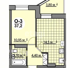 Продаю 1-ком. квартиру, 35.7 м2, посёлок Красный Бор, Заволжская улица, 10