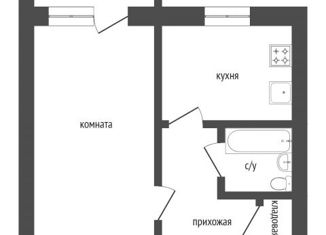 Квартира на продажу студия, 25.7 м2, Курган, 1-й микрорайон, 35к1, Заозёрный район