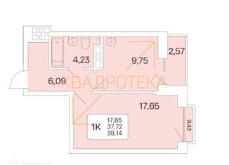 Продажа 1-ком. квартиры, 39.14 м2, Новосибирск, ЖК Расцветай на Красном, Красный проспект, 167/4