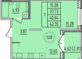 Однокомнатная квартира на продажу, 37.73 м2, Санкт-Петербург, Образцовая улица, 6к1