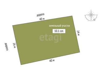 Продажа земельного участка, 10.1 сот., деревня Ермолина, Луговая улица