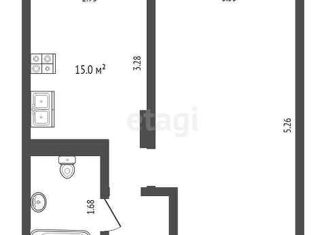 Продается 1-комнатная квартира, 41 м2, деревня Дударева, улица Сергея Джанбровского, 4, ЖК Андерсен Парк