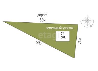 Продается земельный участок, 7.1 сот., Добровское сельское поселение