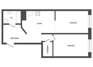 Продается 2-комнатная квартира, 50 м2, Красноярск, улица 40 лет Победы, 2, жилой район Солнечный
