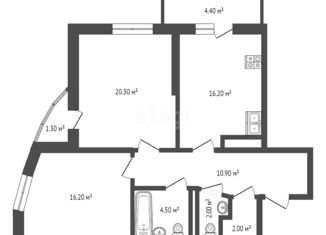 Продам 2-комнатную квартиру, 72.4 м2, Краснодар, Черниговская улица, 1, ЖК Версаль