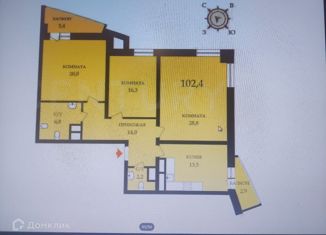 Продажа трехкомнатной квартиры, 100.8 м2, Санкт-Петербург, 5-й Предпортовый проезд, 1, 5-й Предпортовый проезд