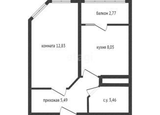 Продается 1-комнатная квартира, 31 м2, аул Новая Адыгея, Береговая улица, 3к17, ЖК Мега-Победа