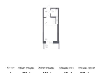 Продаю квартиру студию, 21.3 м2, Колпино, жилой комплекс Новое Колпино, к34, ЖК Новое Колпино