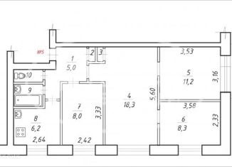 Продаю 4-ком. квартиру, 62.6 м2, Лысьва, улица Кузьмина, 12