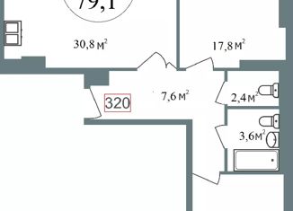 Продаю 2-ком. квартиру, 79.1 м2, Нижний Новгород, 2-я Оранжерейная улица, 2к1, метро Горьковская