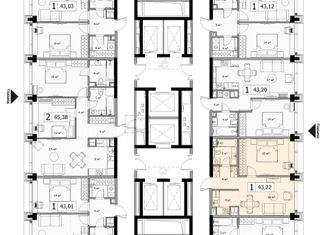 1-комнатная квартира на продажу, 43.22 м2, Москва, 4-я улица Марьиной Рощи, 12к1, ЖК Мод