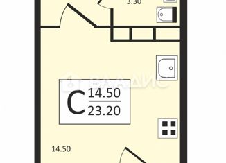 Продажа квартиры студии, 23.2 м2, Ковров, Ореховая улица, 20
