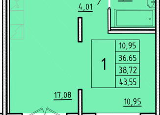 Продаю 1-комнатную квартиру, 36.65 м2, посёлок Шушары, Образцовая улица, 6к2, ЖК Образцовый Квартал 8