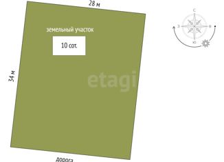 Участок на продажу, 10 сот., деревня Есаулова, улица Гайдара, 13