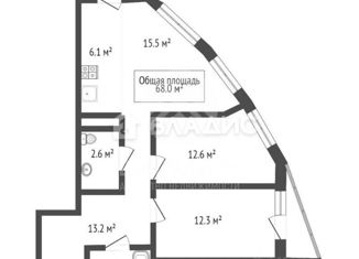 Продаю 3-комнатную квартиру, 68 м2, Новосибирск, улица Сибревкома, 9, улица Сибревкома