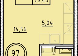 Продается однокомнатная квартира, 29.46 м2, посёлок Шушары, Образцовая улица, 6к1, ЖК Образцовый Квартал 8