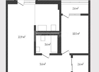 Продается 1-ком. квартира, 48.6 м2, деревня Дударева, Тюменская улица, 1