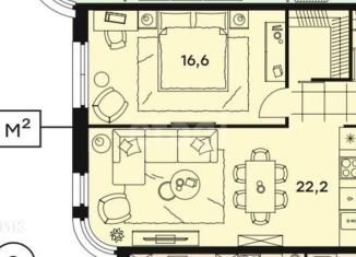 Продажа 2-ком. квартиры, 55.9 м2, Москва, ЖК Сити Бэй, жилой комплекс Сити Бэй, к1