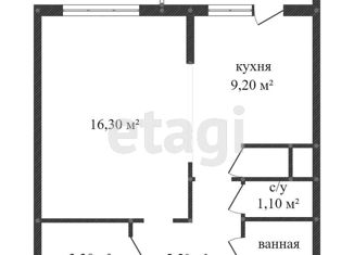 Продам 1-комнатную квартиру, 41.5 м2, посёлок Сингапай, улица Круг В-1, 59