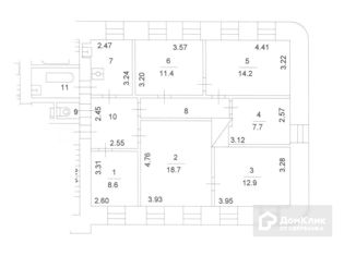 Многокомнатная квартира на продажу, 97.7 м2, Москва, Малый Харитоньевский переулок, 7с2, метро Красные Ворота