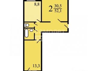 Продам 2-комнатную квартиру, 52 м2, Москва, Дубининская улица, 57к3, Даниловский район