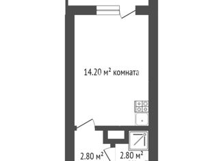 Продажа квартиры студии, 21 м2, Санкт-Петербург, набережная реки Каменки, 19к3, ЖК Заповедный парк