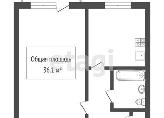 Продаю 1-комнатную квартиру, 32.6 м2, Тула, улица Лейтейзена, 7, Советский территориальный округ