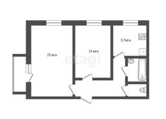 Продается 2-комнатная квартира, 49.7 м2, Ухта, улица Сенюкова, 55