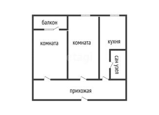 2-комнатная квартира на продажу, 54.8 м2, Краснодар, улица Бородина, 18, улица Бородина