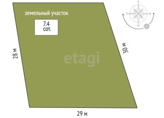 Продаю земельный участок, 7.4 сот., село Яр, Почтовая улица