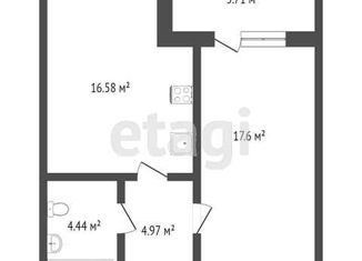 Продаю 1-комнатную квартиру, 45.44 м2, Тюмень, улица Тимофея Кармацкого, 7, ЖК Ария