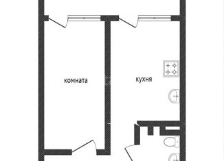 Однокомнатная квартира на продажу, 34.2 м2, Краснодар, ЖК Акварели 2, Тепличная улица, 62/1к4