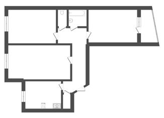 Продается трехкомнатная квартира, 66 м2, Тюмень, улица Николая Чаплина, 121