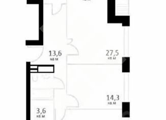 Продается 2-ком. квартира, 89 м2, Москва, Мантулинская улица, 9к5, метро Выставочная