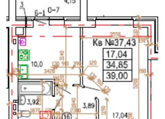 Продам 1-комнатную квартиру, 39 м2, Элиста, 6-й микрорайон, улица Хрущёва, 15