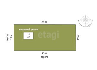 Продаю участок, 8.6 сот., село Яр, Почтовая улица