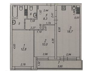 Продается 2-комнатная квартира, 56.8 м2, Екатеринбург, Червонная улица, ЖК 7 Ключей