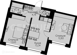 Продаю 2-комнатную квартиру, 48 м2, Санкт-Петербург, Сызранская улица, 23, Сызранская улица