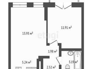 Продам 1-комнатную квартиру, 41.3 м2, Тюмень, ЖК Европейский квартал, жилой комплекс Европейский квартал, 12