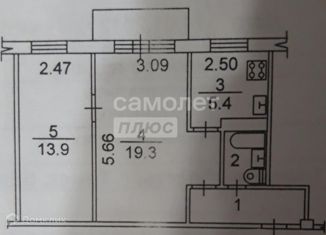 Продаю 2-ком. квартиру, 46.1 м2, Томск, улица Бела Куна, 4